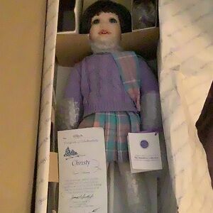 1992 Hamilton Collection Porcelain Doll CHRISTY ICE SKATER by Diane Schuring